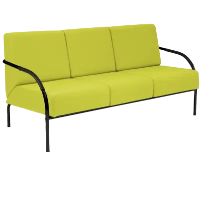 SPA 3 černý lak, koženka AN 079 - koženka citrónově zelená